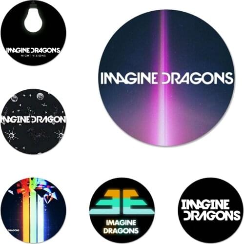 58mm Imagine Dragons logo Icons Pins Badge Decoration Brooches Metal Badges For Clothes Backpack Decoration