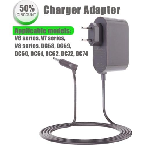 New 1Pc EU Plug Charging Adapter for Dyson V6 V7 V8 DC59 Vacuum Cleaner Power Adapter Charger Replacements