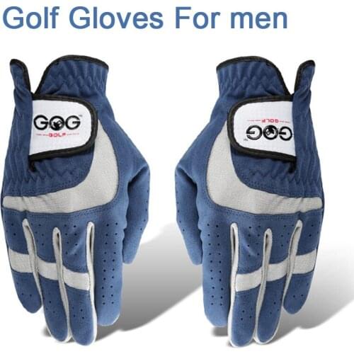Golf Gloves For men 1pc blue sport fabric breathable Left Right Hand New brand dropship Velcro Magic Tape baseball Tennis glove