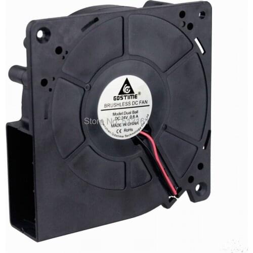 2 Pieces 120X120X32mm 12cm PC Case 0.6A Ball Radial 24V 120mm DC Blower Fan