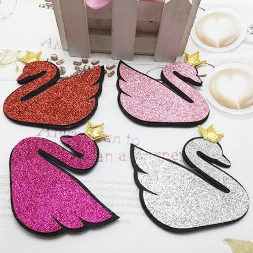 2PCS Goose Ball Padded Appliques For Clothes DIY Baby Hair Clip Headwear Decor Ornament Accessories