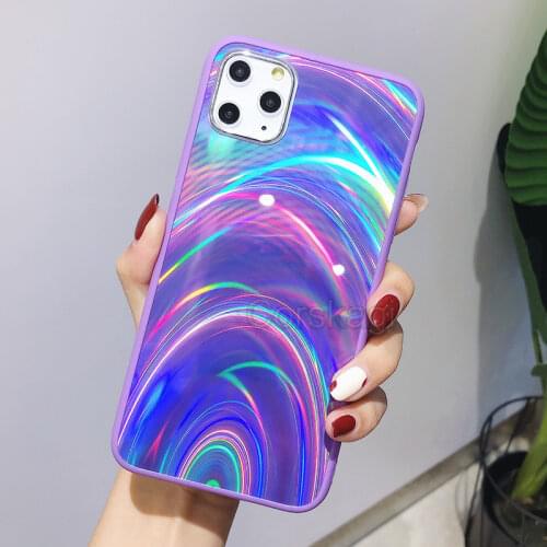 3D Laser Rainbow Mirror Soft Case for Apple iphone XR X XS 11 12 Pro Max mini 7 8 6 6S Plus SE 2020