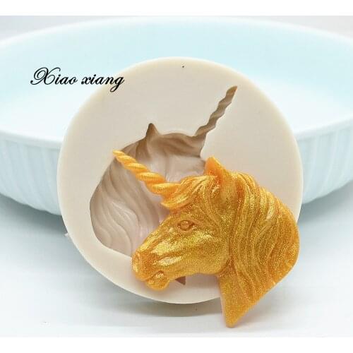 3D Cute Unicorn Silicone Molds For Baking Fondant Cake Decorating Tools Unicornio Chocolate Candy Gumpaste Molds Cake Tools