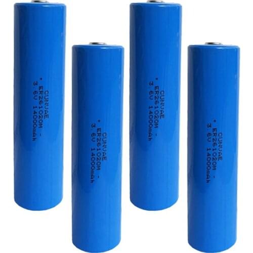 4Pcs 3.6V ER261020M ER261020 ER 261020 Lithium Battery 14000mAh Li-SOCl2 Battery For electricity meter gas meter