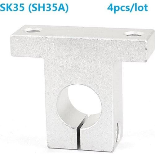4pcs/lot SK35 35mm shaft Linear rail shaft support bearing end bearings CNC router 3D printer parts SH35A