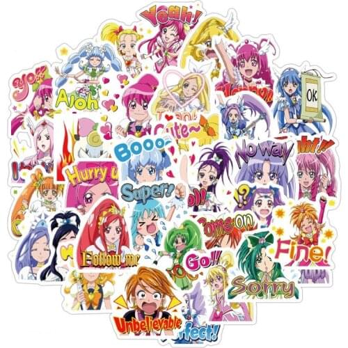 40pcs Cartoons Anime Stickers Cute Gilr for Laptop Skateboard Stikers Notebook Motorcycle Decal Suitcase DIY Kids Sticker