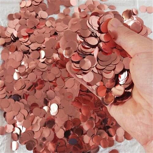 500g/1kg 1.5CM Rose Gold Foil Confetti Balloons for Baby Wedding Birthday Party Gold Round Star Heart Shape Confetti Decor Gift