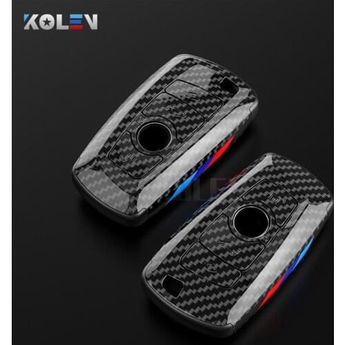 Carbon Fiber Car Smart Key Case Cover Shell Fob For BMW F20 F30 G20 F31 F34 F01 F02 X3 X4 1 3 5 Series E34 E60 E90 Accessories