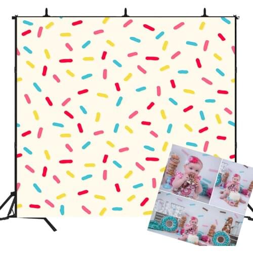 BEIPOTO Donut Backdrop for photography newborn baby shower photo background 1st birthday party decoration supply banner B-276
