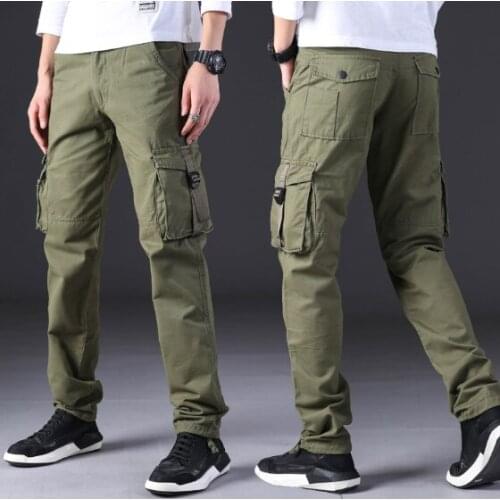 Cargo Pants Tactical Male Combat Men Trousers SWAT Many Pockets Casual Army Military Airsoft Hunter Training Ripstop Fabric
