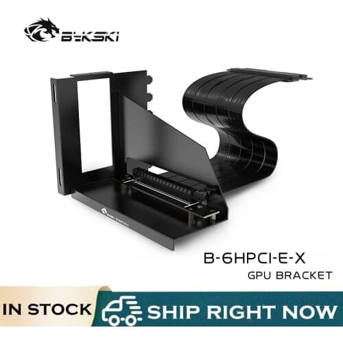Bykski B-6HPCI-E,Vertical Mounting GPU Bracket,Graphics Card Stand Suport With PCI Extension Cable,VGA Holder PCIE3.0x16