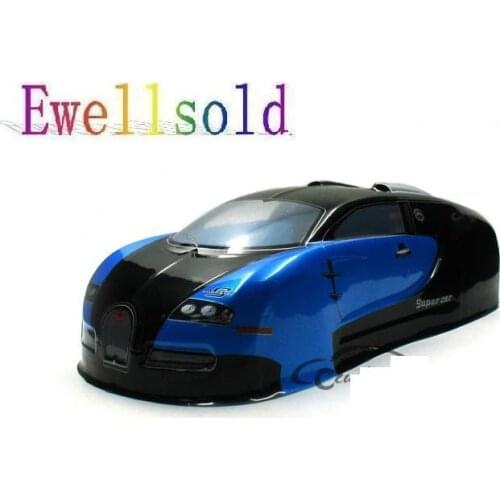 Ewellsold NO:075 blue PVC painted body shell for 1/10 RC racing on-road drift car (size 435x190x130mm wheel base 260mm)