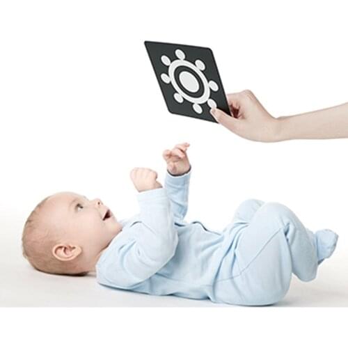 Montessori Baby Toys Black White Flash Cards High Contrast Visual Stimulation Learning Activity Flashcards Baby Gifts C0642H