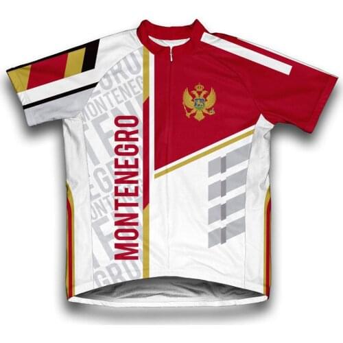Classic retro Montenegro mens full zipper bicycle short-sleeved cycling jersey