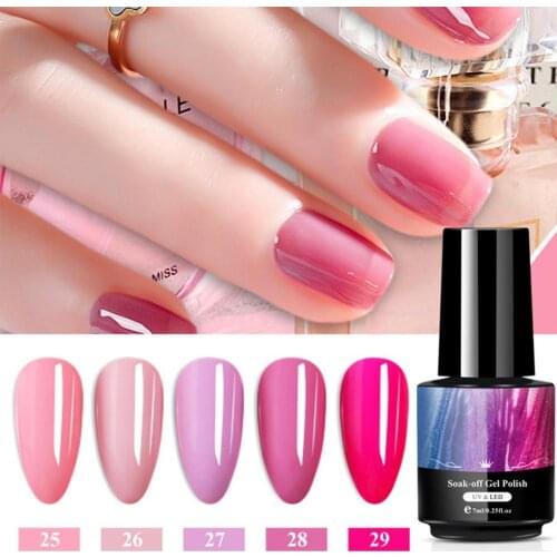 5ML Colorful Nail Gel Polish Decorative Adhesive Easy-using Exquisite Salon Nails Art Gels Varnish UV LED Semi Permanent Nail