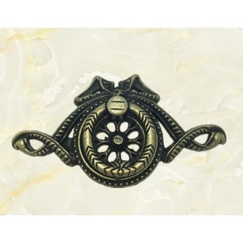 Creative Vintage style drop rings drawer cabinet knobs pulls antique brass dresser kitchen cabinet cupboard door handles knobs