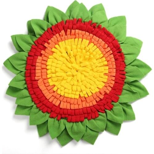 Round Flower Shape Dog Snuffle Feeding Mat Pet Nosework Training Slow Eating R9JC