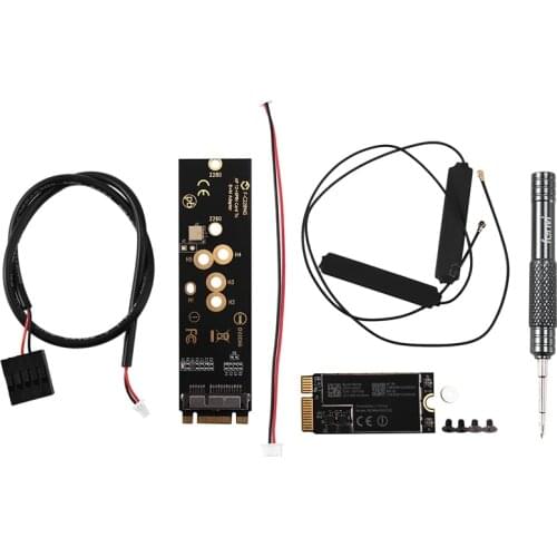 HOT-Dual Band BCM94360CS2 WiFi Card Desktop Kit to M.2 NGFF Key M Adapter for MacOS Bluetooth 4.0 802.11Ac Wireless Card