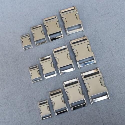 50 Pcs/Lot 15mm 20mm 25mm 32mm Metal Backpack strap Buckle Quick Side Release Buckle for Bag Luggage Outdoor Backpack Strap Belt