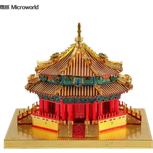 Microworld 3D Metal Puzzle Big Politics Palace Building Model kits DIY Laser Cut Assemble Jigsaw Toy GIFT For Audit children