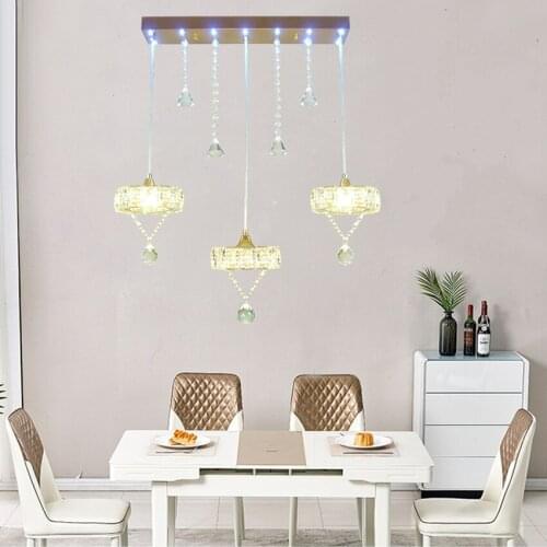 220v Fashion Creative Beautiful Crystal Restaurant chandelier Bar counter bedroom study aisle pendant lamp Decorative light led