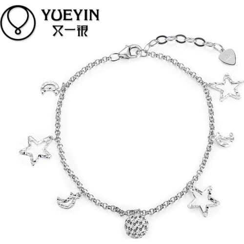 H006 silver fashion bracelets silver plated jewelry silver jewelry wedding jewelry for women charm chain