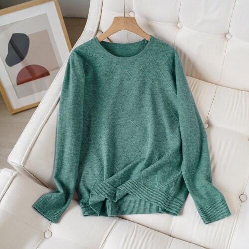 Harteen Fashionable Long Sleeve Womens 2021 Spring Autumn All Match Knit Sweater Pullovers Top Femme Basic Cardigan Feminino
