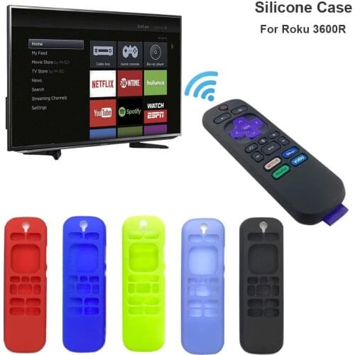 Soft Silicone Cases Shockproof Protective Silicone Case Cover For Roku 3600R Remote Control Cases Protector Cover