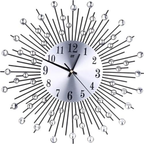 3D Sunburst Wall Clocks Large Number Easy Read 13-20inch Dia for Kitchen&Living