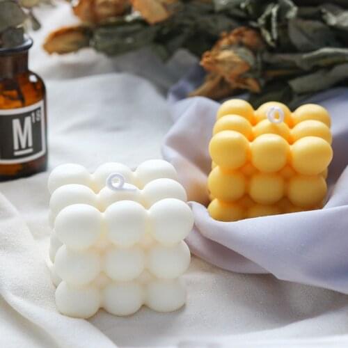 New Magic Cube Candle Mould Round Soy Wax Essential Oil Aromatherapy Candle DIY Candle Material Wax Handmade Candles Home Decor