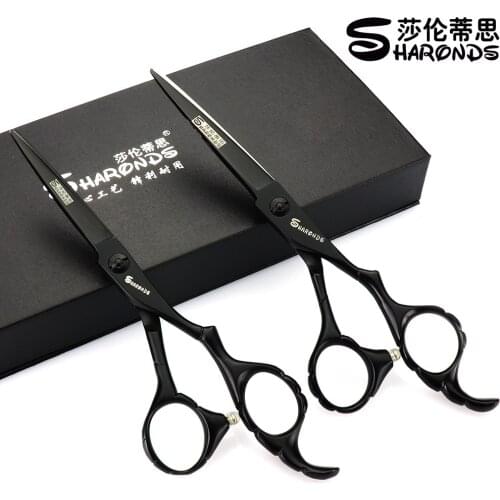 New Chunker scissors Professional hairdressing scissors 5.5 6.0 inch stainless steel hair cutting scissors black hair scissors