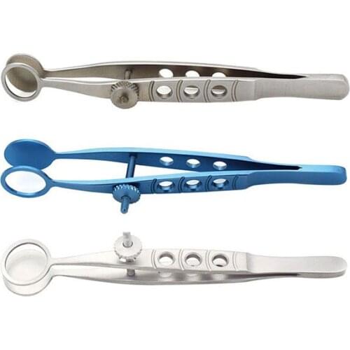 Stainless steel meibomian tweezers medical round eye ophthalmic tweezers beauty plastic surgery double eyelid tools and instrume