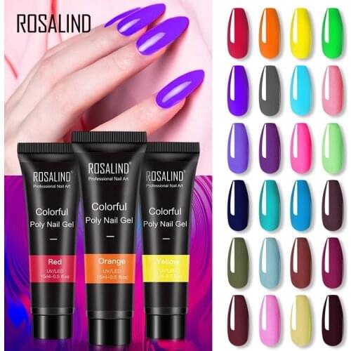 24 Colors Poly Nail Gel Fashion Extension Nail Enhancement Manicure UV Gel for Nails Art Salon NE