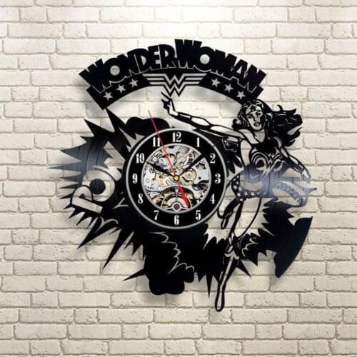 Popular Item 3D Wall Clock Super Hero Creative Art Watch Personalized 12 Inch Vinyl Record Clock