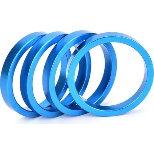 4pcs/set Bike Fork Washer Stem Spacers Aluminum Alloy Bicycle Headset Washer Raise Handlebar Red Black Blue Sliver Gold