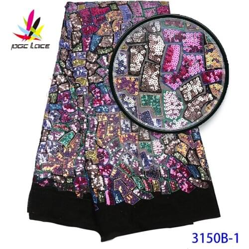Christmas African Aso Ebi New Sequin Fabric Lace Embroidery Sequence Nigerian French Party Latest High Quality Tulle Best Price