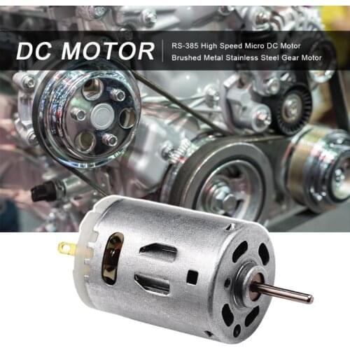 RS-385 High Speed Micro DC Motor Brushed Metal Stainless Steel Gear Motor