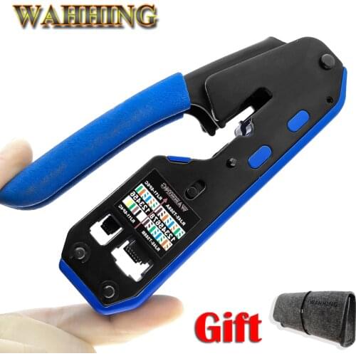 RJ45 Tool Network Crimper Crimping Tools Stripper Cuting Ethernet Cable Fit RJ45 Cat6 Cat5e Cat5 STP Plugs RJ45 Connector Cables