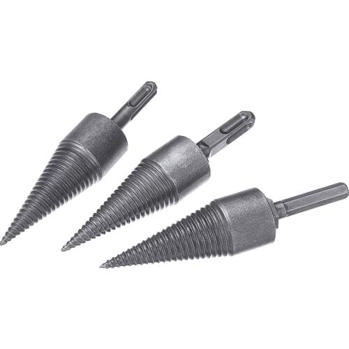 Carbon Steel Firewood Splitter Machine Drill Bit Wood Cone Reamer Punch Driver Step Drill Bit Split Drilling Tools