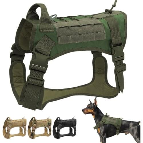 Tactical Dog Harness Durable Nylon Military Pet Dog Vest Harness with Handle For Medium Large Dogs German Shepherd