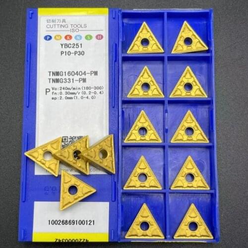 TNMG160404-PM YBC251 TNMG160408-PM YBC251 original external turning tool carbide blade CNC lathe tool TNMG 160404