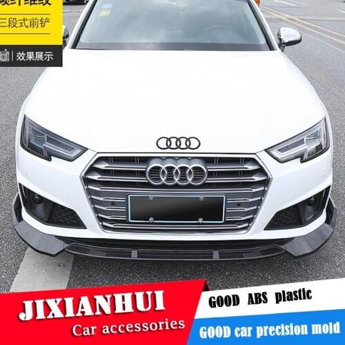 For Audi A4 Body kit spoiler 2019-2020 For Audi A4 ABS Rear lip rear spoiler front Bumper Diffuser Bumpers Protector