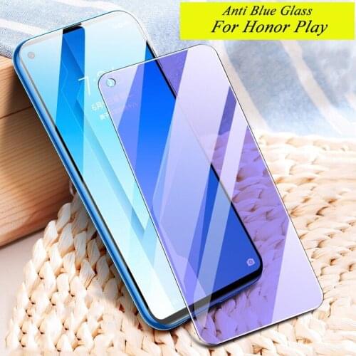 For Huawei Honor Play 4 4T Pro 4E Anti Blue Tempered Glass Full Cover Screen Protector For Honor Play 3 3E Protective Front Film
