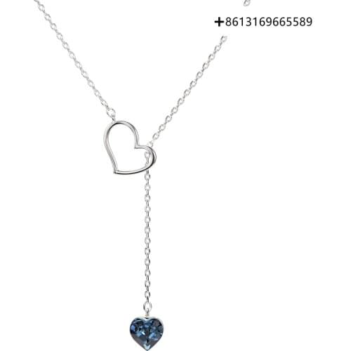 Fashion Necklace Female Zirconium Collarbone Chain 925 Silver Tide web celebrity Light Luxury Necklace Female Temperament