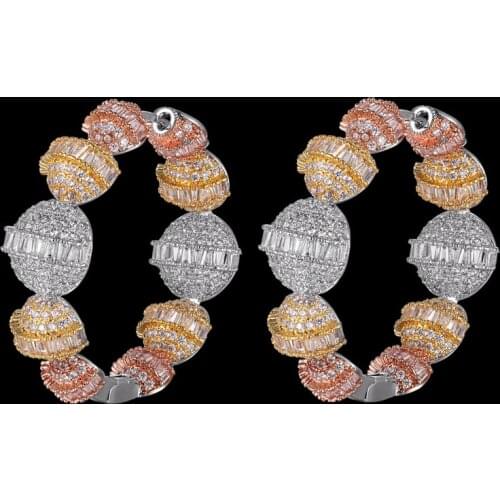 Zlxgirl Bridal Jewelry Luxury Dangle Earrings AAA CZ Zircon Classic Drop Earrings White Color OL Style Dangle Earring couple