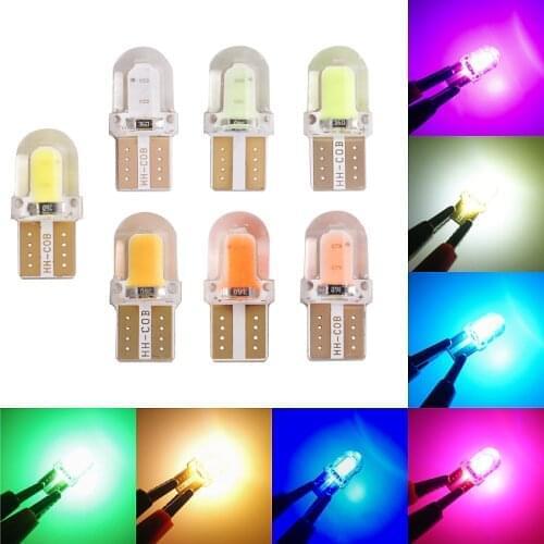 10pcs/lot New Arrival T10 194 168 W5W COB 8SMD 1W canbus Silicone Super Bright LED Turn Side License Plate Light Lamp Bulb DC12V