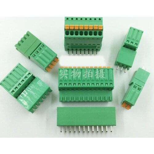 2sets 2.5mm spacing screw free quick connect 15edgkd-2.5 male female pair plug terminal press type