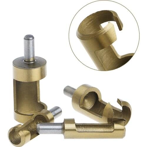 4Pcs 1/4" Rod Titanium Barrel Plug Drill Cutter Cork Spike Hole Saw Wood Tool Drill Bits