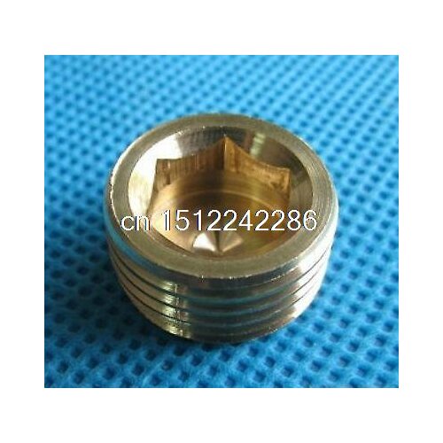 5PCS 1/4" BSP Brass Pipe Hexagon Countersunk Plug