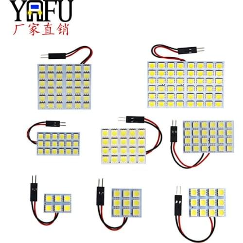 Automobile led reading lamp panel roof lamp room lamp ceiling lamp 5050 lamp bead 9 12 36 48smd double pointed lamp